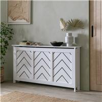 Habitat Chevron Large Radiator Cover - White