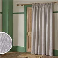 Habitat Thermal Herringbone Pencil Pleat Door Curtain - Cream - 168x213cm