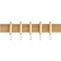 Argos Home 20 Pack Curtain Ring - Oak