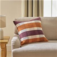 Argos Home Autumn Check Blanket Stitch Cushion - 50x50cm