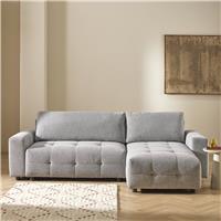 Habitat Mick Fabric Reversible Corner Chaise Sofa Bed - Grey