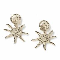 Freedom Gold Tone Swirl & Hammered Drop Earrings