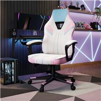 X Rocker Tempest Office Gaming Chair - White and Pink