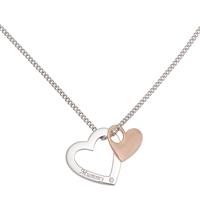 Moon & Back 9ct Rose Gold Plated Silver Mummy Pendant