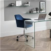Julian Bowen Kahlo Fabric Office Chair - Blue