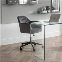 Julian Bowen Kahlo Fabric Office Chair - Black And Grey