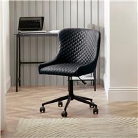 Julian Bowen Luxe Faux Leather Office Chair - Black
