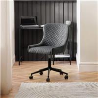 Julian Bowen Luxe Fabric Office Chair - Grey