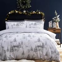 furn Midwinter Toile Snow Bedding Set - Single