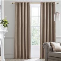 Laurence Llewelyn-Bowen Montrose Blackout Eyelet Curtains - Linen - 229x229cm