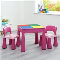Liberty House Toys Kids 5-in-1 Table & 2 Chairs - Pink