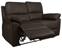 Argos Home Toby Faux Leather 2 Seater Recliner Sofa - Brown