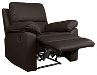 Argos Home Toby Faux Leather Manual Recline Chair -Chocolate
