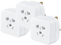 Masterplug Visitor to UK Travel Adaptor - 3 Pack