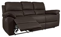 Argos Home Toby Faux Leather 3 Seater Recliner Sofa - Brown