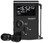 Majority Petersfield Go DAB+/FM Pocket Radio - Black