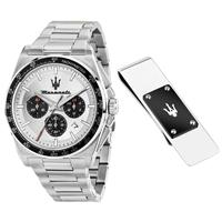 Maserati Velocita Men's Silver Dial Stainless Steel Bracelet Watch
