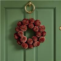 Argos Home Velvet Pumpkin Wreath