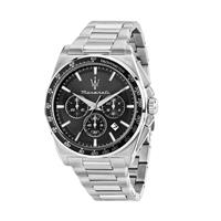 Maserati Velocita Men's Black Dial Stainless Steel Bracelet Watch