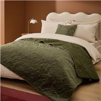 Habitat Paisley Stitch Green Bedspread - 220x200cm