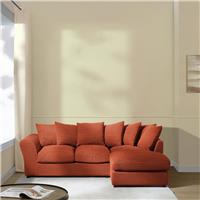 Argos Home Harry Large Cord Right Hand Corner Chaise Sofa - Rust