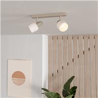 EGLO Corato Steel 2 Light Spotlight - Sand