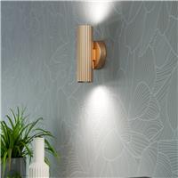 EGLO Portillo Metal 2 Uplight & Downlight Wall Light - Gold