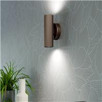 EGLO Portillo Metal 2 Uplight & Downlight Wall Light - Bronze
