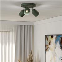 EGLO Tilston Steel 3 Light Spotlight - Green