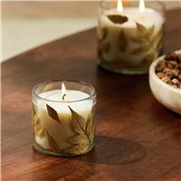 Argos Home Floral Pressed Small Glass Candle - Autumn Spice