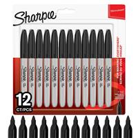 Sharpie 12 Black Permanent Markers