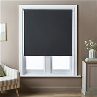 Argos Home No Drill Twist Blackout Black Roller Blind - 120cm