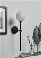 BHS Ariana Metal Rechargeable Wall Light - Black