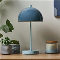 BHS Belle Dome Metal Rechargeable Table Lamp - Blue
