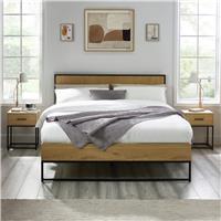 Julian Bowen Harlow Double Bed Frame - Light Oak