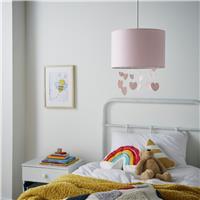 Glow Kids Pink Hearts Mobile Easy Fit Lampshade - 30cm