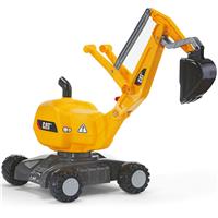 Rolly Toys Caterpillar Mobile 360 Degree Excavator Ride On - Yellow and Grey