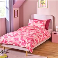 Argos Home Kids Pink Camo Bedding Set - Double
