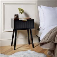 Argos Home Otterlie 1 Drawer Bedside Table - Black