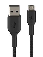 Belkin Braided USB-A to Micro USB 1m Cable - Black