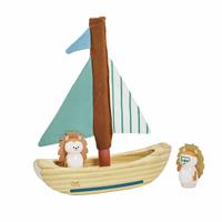 Chad Valley Alfie And Jo Wooden Sailing Boat Playset