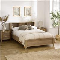 Julian Bowen Sydney Double Rattan Bed Frame - Oak Effect