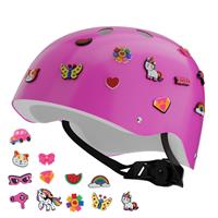 Zinc 51-55cm Interchangeable Poplins Kids Helmet - Pink