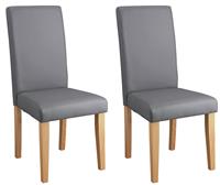 Argos Home Pair of Midback Dining Chairs - Grey