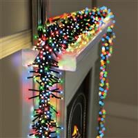 Premier Decorations 2000 Colour LED Christmas Cluster Lights