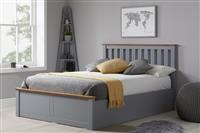 Birlea Phoenix Double End Lift Ottoman Bed - Stone Grey