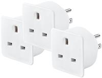 Masterplug UK to USA Travel Adaptor - 3 Pack