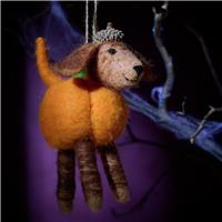 Argos Home Dog In Pumpkin Felt Ornament
