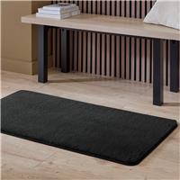 Argos Home Microplush Black Rug - 60x110cm