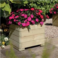 Rowlinson Marberry 50cm Square Wooden Planter